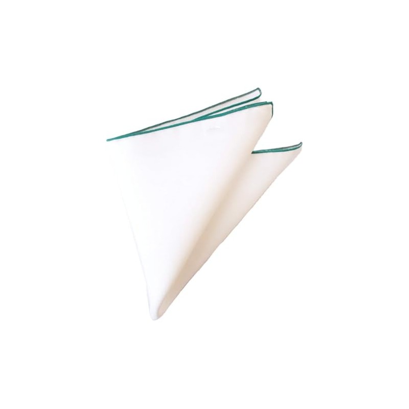 D Plus Arts Linen Linen Collar Piping Pocket Square, Made