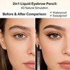Eyebrow Stencil Kit, Microblading Eyebrow Pen with Angled Brush, 2-in-1