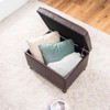 Joveco Leather Storage Ottoman Bench Rectangle 24 Inch Foot Rest