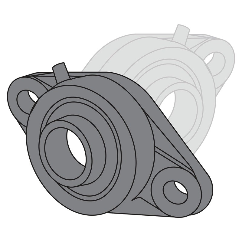 Kozelo FL205 Pillow Block Bearing - [ 25mm I.D. ]
