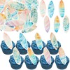 Ephlyn 54Pcs Edible Surfboard Cupcake Toppers Wafer Paper Surfboard Mini