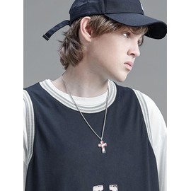 Swordgod Baseball Cross Necklace for Men S925 Sterling Silver Baseball Bat Cross Pendant Never Give Up I Can Do All Things Sport Fans Jewelry Gift for Christmas Father Husband Brother Son