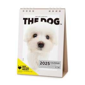 [ArtlistCollectionTHE DOG] Desktop Calendar ≪Maltese≫ 2025-7.1" x 5.1"