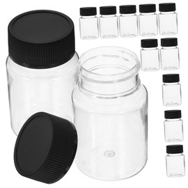 KICHOUSE 12pcs Wide Mouth Sampling Bottles Transparent Pet Refillable Bottles with Screw Caps for Easy Pouring for Travel and Industry
