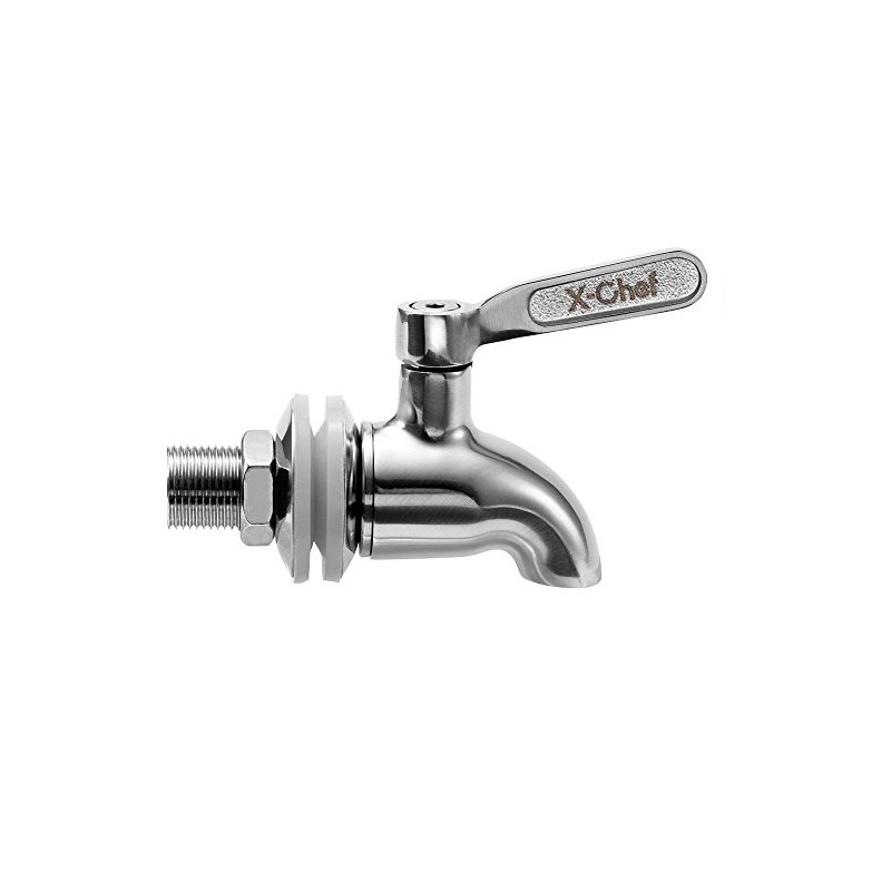 X-Chef Beverage Dispenser Spigot Replacement, Stainless Steel Metal Spigot for