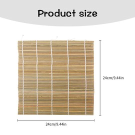 Tabanzhe Sushi Bamboo Mat - Nature Bamboo Rolling Mat Safety and Durable Woven Tight Convenient to Use Essential Sushi Making Tool for Beginner and Experienced(24 * 24cm)