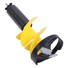 Fockety Ice Auger, 8 Inch Diameter Nylon Ice Fishing Auger, 18 Inch Long Heavy Duty Auger Drill Bit with Drill Adapter & Centering Point Blade for Ice Fishing, Ice Post Hole Digger