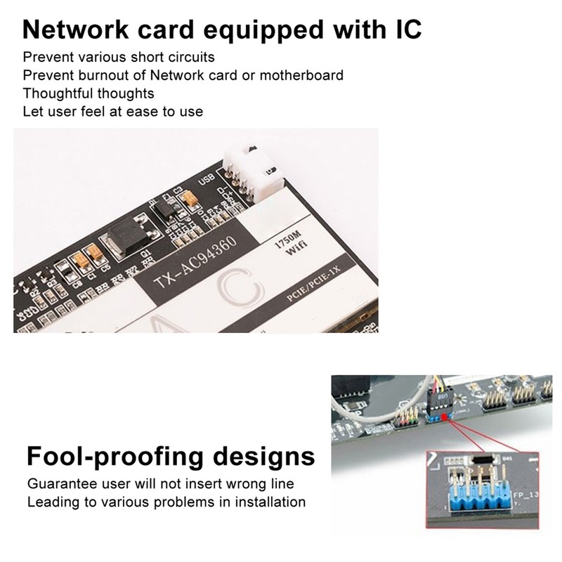 Wireless Card 802.11AC WiFi + for Bluetooth 4.0 Desktop WLAN
