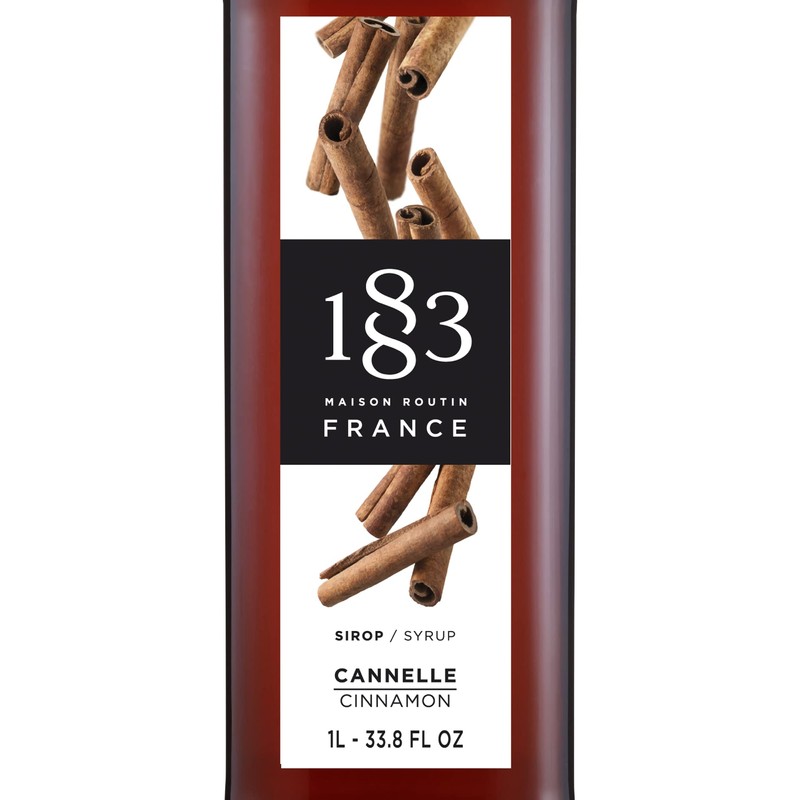 1883 Coffee Syrup, Cinnamon Syrup for Drinks, Made in France,