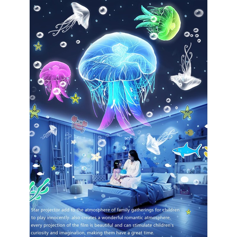 21 Sets of Films, Projector Night Light for Kids Bedroom,
