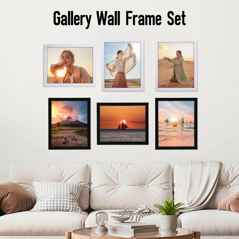 Dyrfolm 6x8 Picture Frame,Photo Frames with Plexiglass,Picture Frame Set for