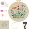 Embroidery Set Beginners, Flower Embroidery Set Adult Cross Stitch Pre-Printed