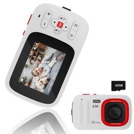Digital Camera FHD 1080P Camera 2.4" Point and Shoot Digital Camera for Pictures with 32GB Card 16X Zoom Compact Small Vintage Camera (White)
