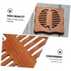 Zerodeko 1Pc Wooden Cup Mat Heat Insulation Coaster for Coffee