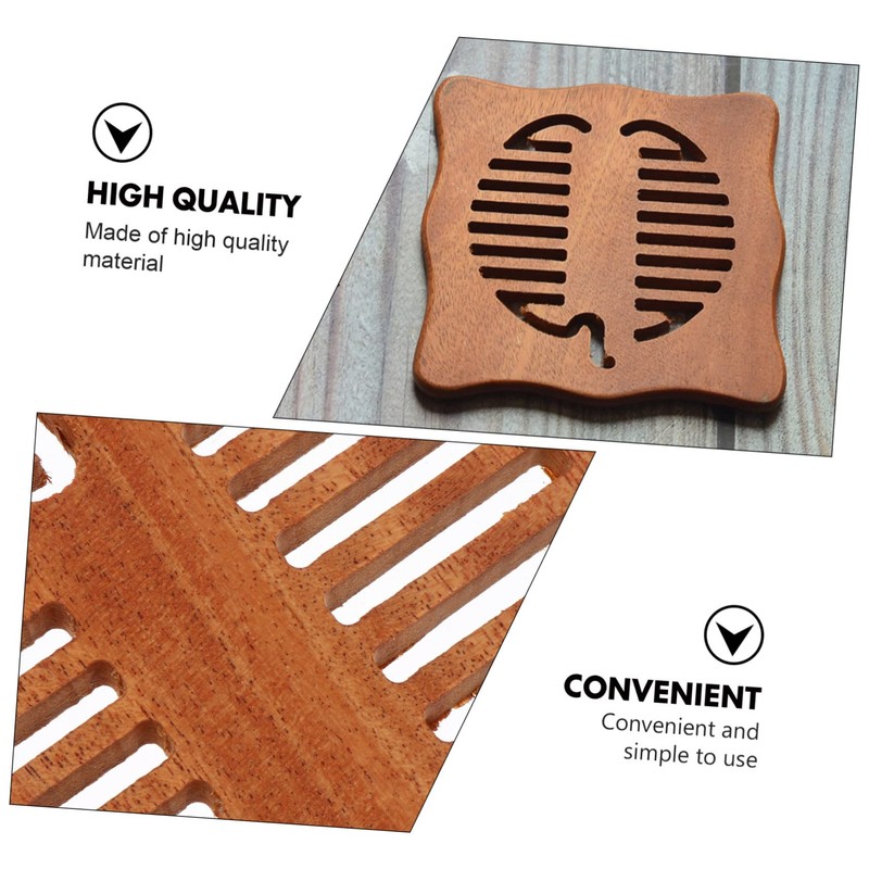 Zerodeko 1Pc Wooden Cup Mat Heat Insulation Coaster for Coffee