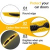BQRKOTM Pack of 4 Yellow Carbon Fibre Door Edge Protector