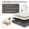 DUMOS 3" Tri-fold Memory Foam Mattress, Portable Floor Bed,Foldable Mat,Washable