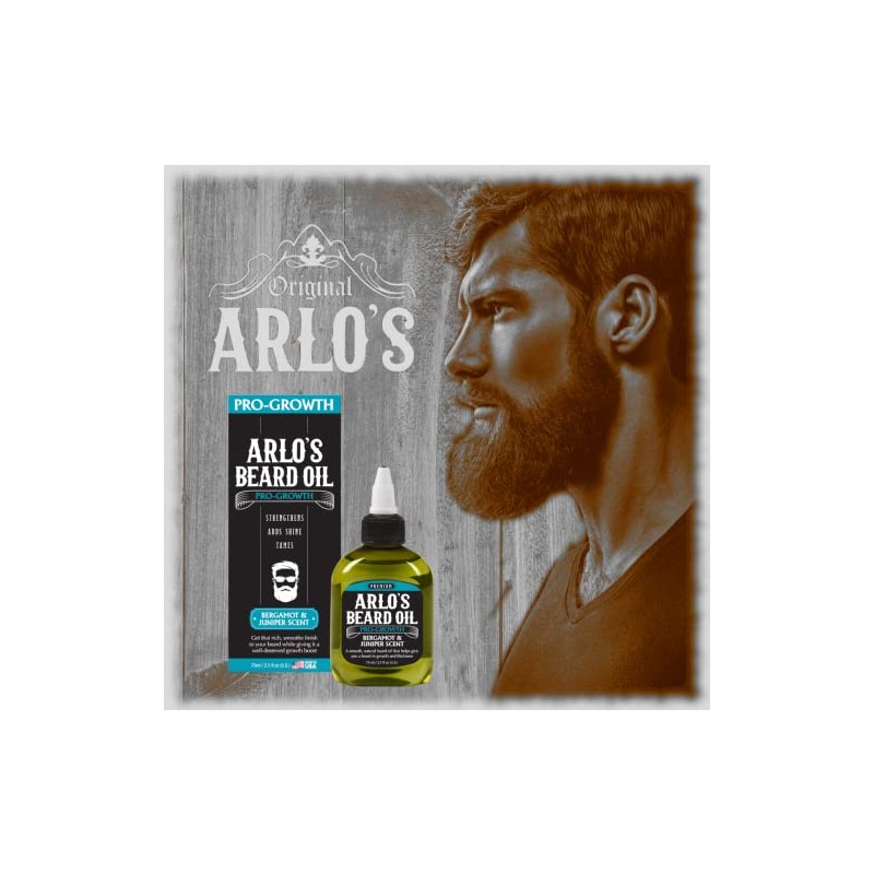 Arlo's Pro Growth Beard Oil - Bergamot Juniper 2.5 oz.