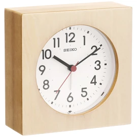 Seiko KR501A SEIKO Clock, Wall Clock, Dual Use, Analog Alarm, Wooden Frame, Natural Color Wood