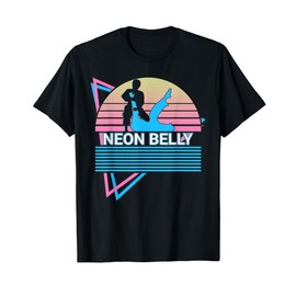 Funny Jiu Jitsu BJJ Retro Neon Belly T-Shirt