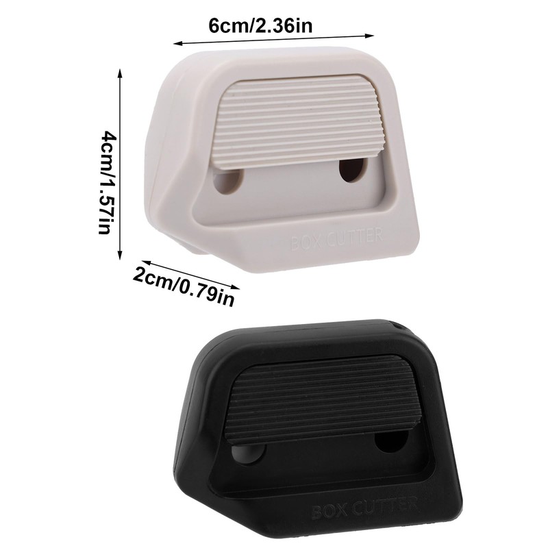 lasuroa Pack of 2 Mini Ceramic Cardboard Cutter, Automatic Retractable