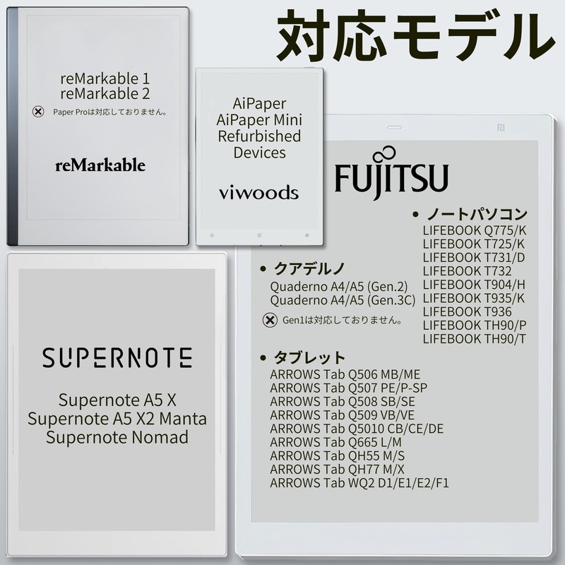 penplusone emr eraser for Supernote Quaderno reMarkable 2