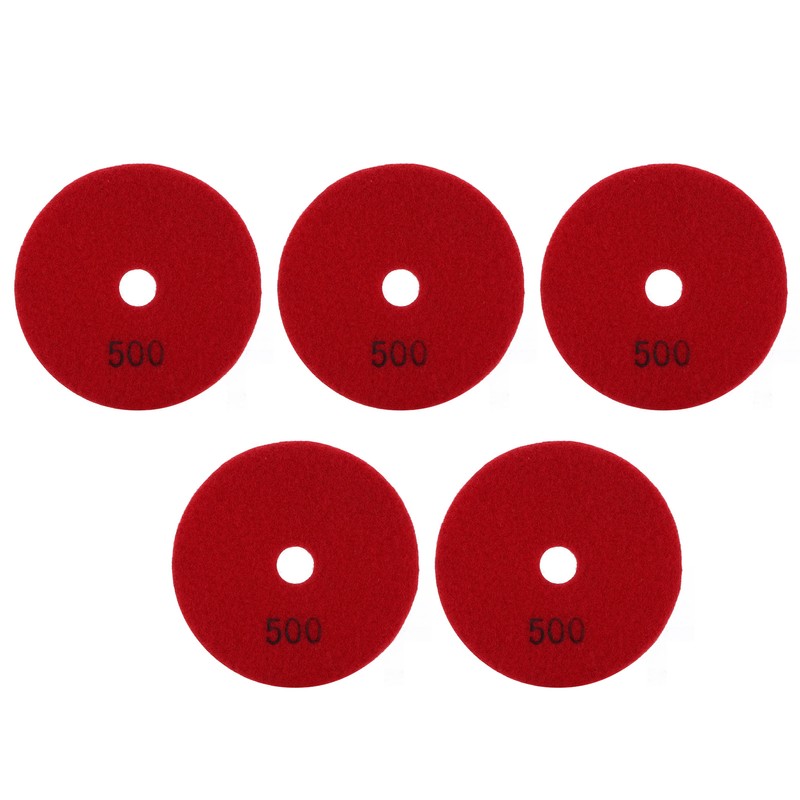 5Pcs 4in Diamond Wet Polishing Pads Soft Grinding Disc Kit