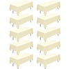 Teruntrue 10 Packs Beige Polyester Tablecloth 60 x 102 inch
