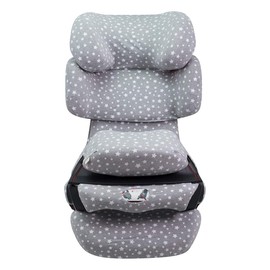 JYOKO KIDS Car Seat Cover, Child Seat Compatible with Cybex Pallas Fix, 2 Fix, Cotton (White Star)
