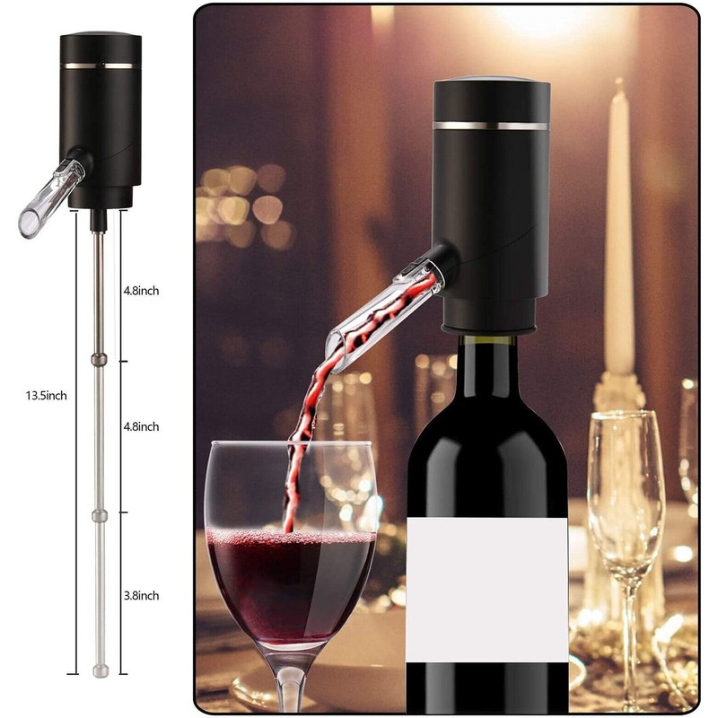 Higfra Electric Wine Aerator, Wine Dispenser Pump, Automatic Wine Pourer,