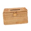 GLEAVI Multi Functional Rattan Woven Tissue Holder Elegant Tissue Organizing
