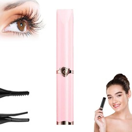 [Best Gifts]Long Lasting Heated Eyelash Curlers, Double-sided Electric Eyelash Curler for Make Up, Natural Curling Eye Lashes Makeup Tools White - Specification: Pink （1 Pack）