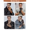 GSG Half-Finger Driving Gloves, Fingerless Leather Gloves for Men, Motorcycle