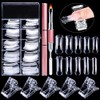 EBANKU 100PCS Nail Dual Forms Tips for Poly gel Set,