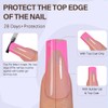 Misssix XBASICTIPS Uñas postizas francesas rosas, 150 unidades, largas y