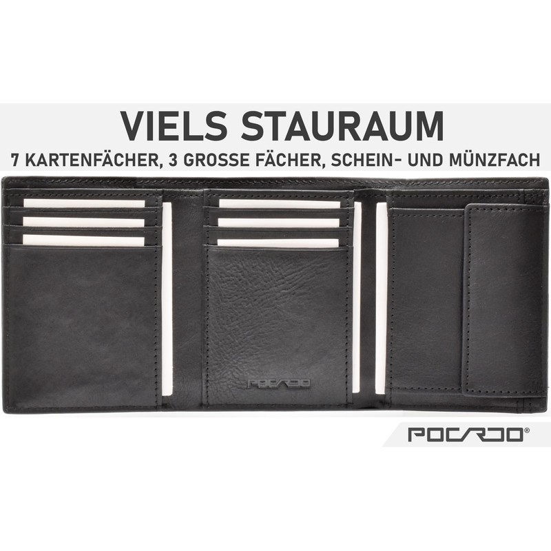 POCARDO Chic Men's Wallet Made of Premium Genuine Leather, 4