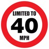 40 mph Speed Restriction Vinyl Sticker Lorry Van Car