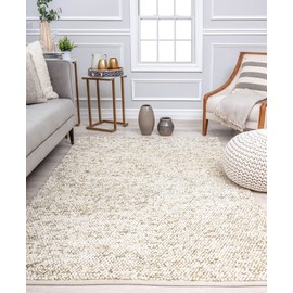 Rugs America Sage Confetti DR1DorianD Solid Farmhouse White Non-Shedding Living Room Bedroom Dining Home Office 2x3 Area Rug, 2’Dorian”x3’Dorian”