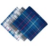 BonjourMrsMr Men's Handkerchies Soft Cotton Hanky Pocket Square Size 17inch