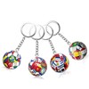 2026 World Cup National Flag Soccer Ball Keychain Set