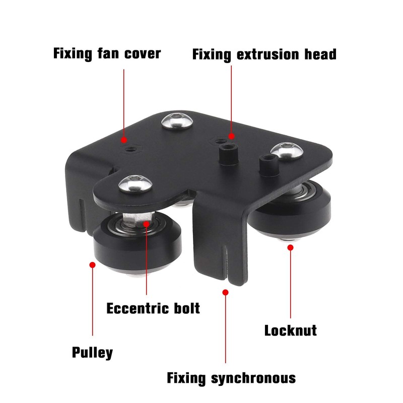 Create idea 3D Printer Back Support Plate with Pulley for