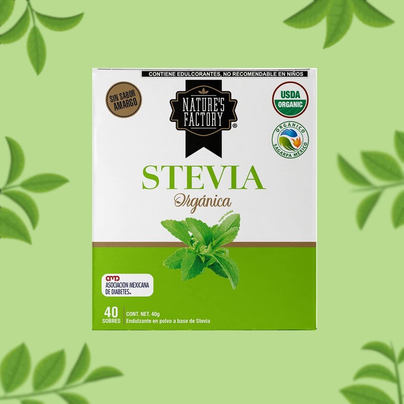 Nature's Factory, Stevia en Polvo, 40 gramos