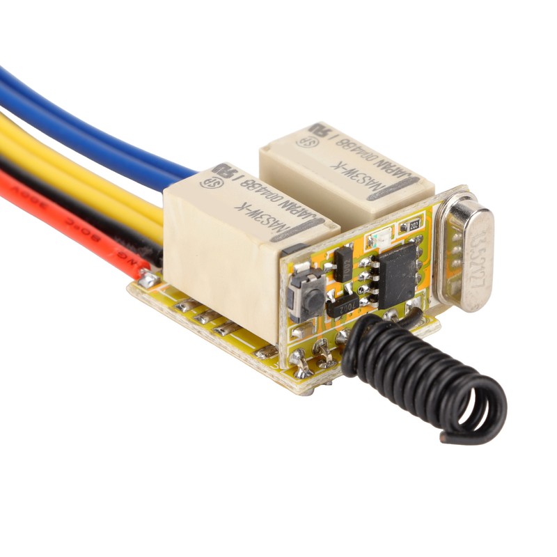 Mini RF 2CH Relay Switch 433MHz DC3.7‑12V Wireless Relay Transmitter