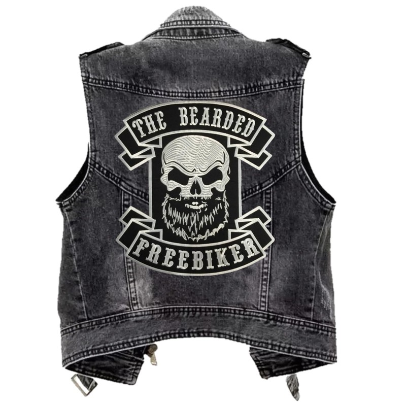 Embroidered Iron on Patch - Big Patch - The Beard