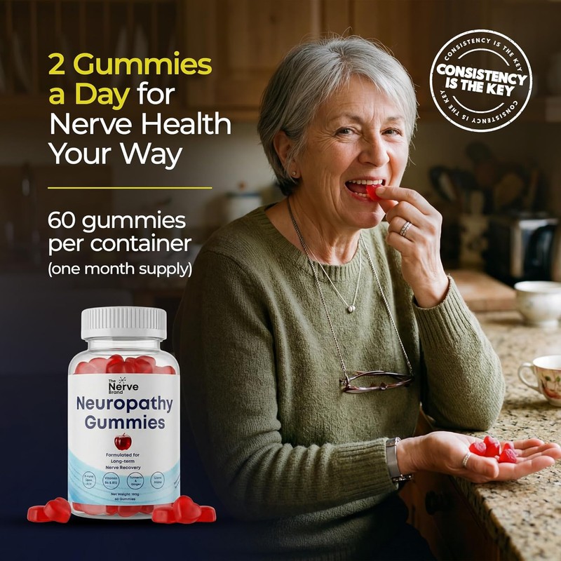 The Nerve Brand Neuropathy Support Gummies, 600 mg R Alpha