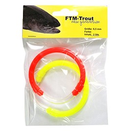 FTM Unisex - Adult 10C6101150C10 New Generation Ring Bite Alarm Red + Yellow 2 Fishing for Eel, Trout, Carp & Predator, Bite Alarm, Colourful, Normal