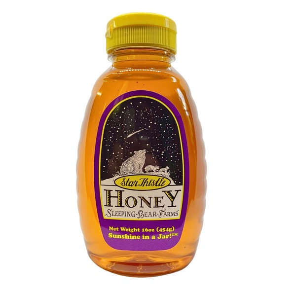 Star Thistle Honey 16 oz. Bottle Unpasteurized Unblended No Additives Pure Michigan Honey