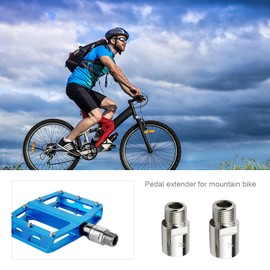 EMSea Pair of Chrome-Molybdenum Steel Bike Pedal Extenders 20MM for 9/16 Racing Bike