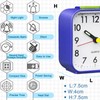 Night Light Small Alarm Clock,Small Portable Bedside Alarm Clock with