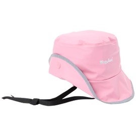 Playshoes Unisex Rain Hat Southwester Rain Hat, pink fleece lining